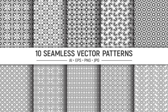 10 Circles Seamless Patterns: A Versatile Collection for Digital Designers