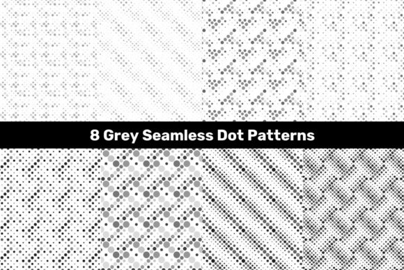 8 Seamless Grey Dot Patterns: A Versatile Design Resource for Modern Creatives