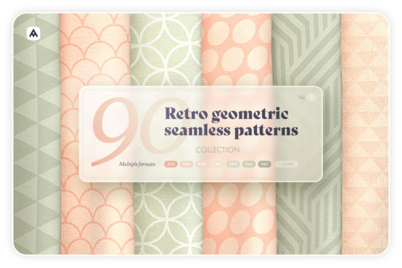 90 Retro Geometric Seamless Patterns: A Strategic Design Resource