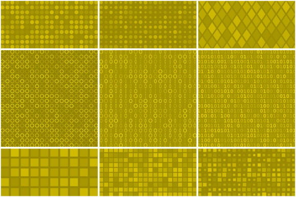 Abstract Seamless Patterns in Yellow