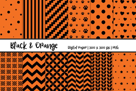 Black Orange Patterns Digital Paper: A Strategic Tool for Creative and Professional Projects