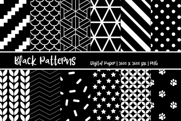 Black Patterns Digital Paper: A Versatile Resource for Creative Projects