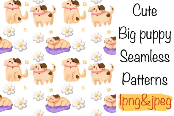 Cute Big Puppy Seamless Patterns: A Versatile Design Element