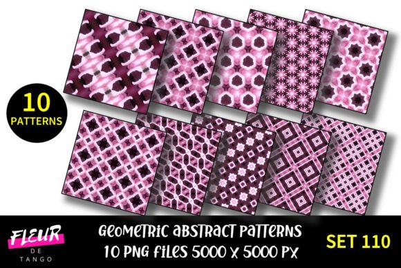 Geometric Patterns Digital Paper Set 110: A Versatile Tool for Creative Workflows
