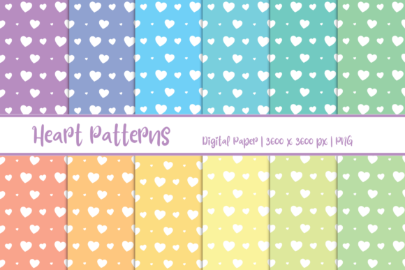 Heart Patterns Digital Paper
