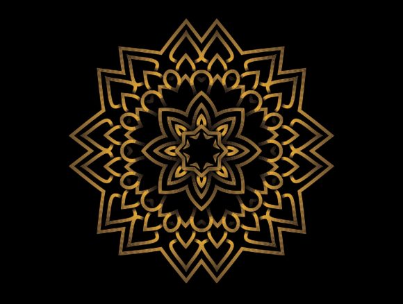 Mandala with Twin Leaf Patterns: A Versatile Design for Modern Creativity