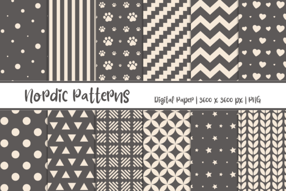 Nordic Patterns Digital Paper