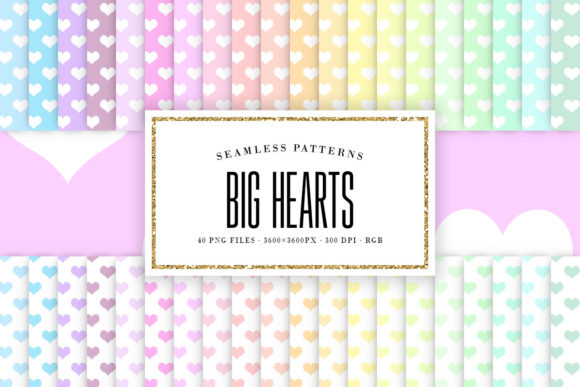 Pastel Big Hearts Seamless Patterns: A Strategic Design Asset for Modern Creatives