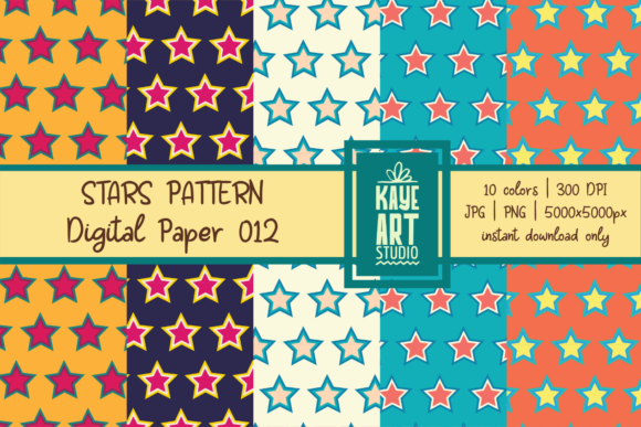 Stars Digital Patterns 012