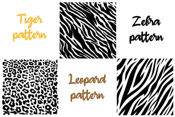 Three Seamless Animal Print Patterns