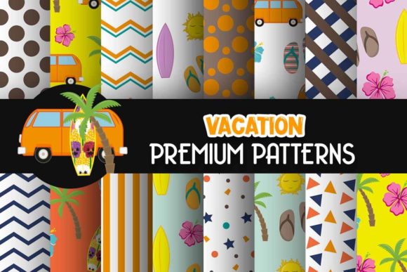 Vacation Digital Papers Patterns: A Creative Resource for Every Project