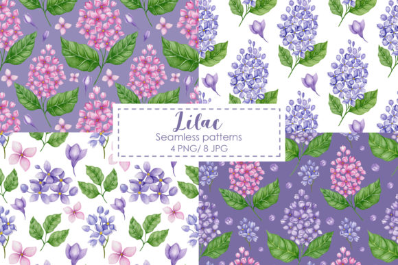 Watercolor Lilac Seamless Patterns: A Versatile Design Tool for Creators